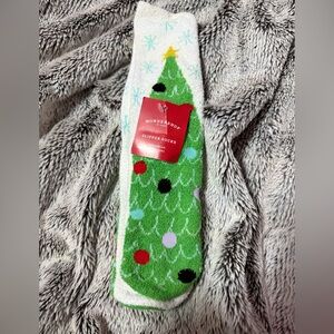 Wondershop Green Christmas Tree Slipper Socks
